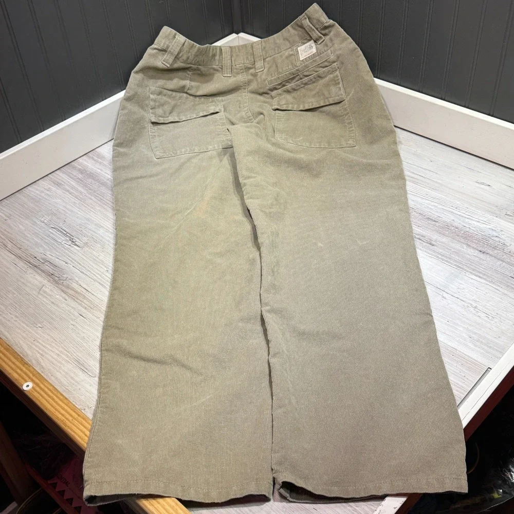 VTG The North Face Corduroy Button Fly Beige Pants Sz 38 Style# AABT Outdoor